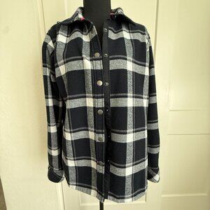 Women's Black & White Plaid Lined Orvis Jacket Sz L/G